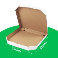 Коробка для пиццы 320*320*40 белая. IT Коробка для пиццы 320*320*40 белая. IT