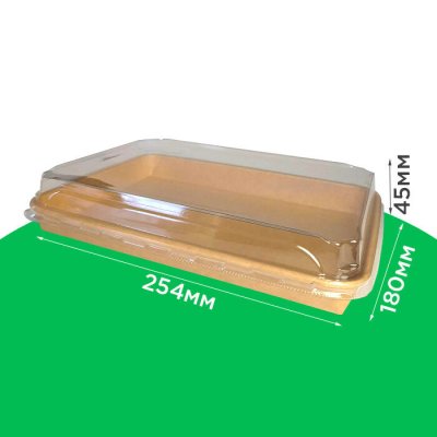 Упаковка для суши 254*180*45 мм с PET-крышкой