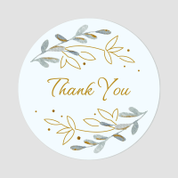 Наліпка "Thank You" d 40 мм (54 шт. на аркуші)