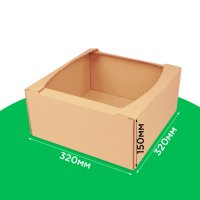 Лоток кондитерський 320*320*150 бурий Лоток кондитерський 320*320*150 бурий