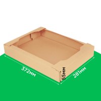 Лоток кондитерский 372*281*55 бурый