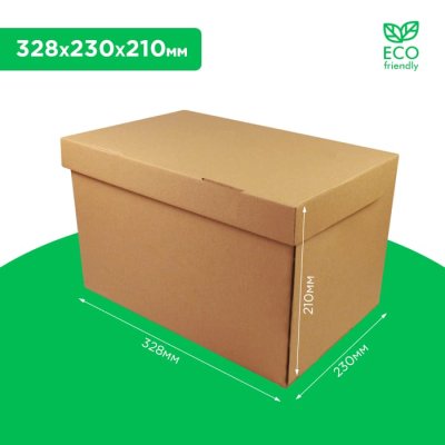 Коробка для продуктових наборів 328*230*210 бура без ручок Коробка для продуктових наборів 328*230*210 бура без ручок