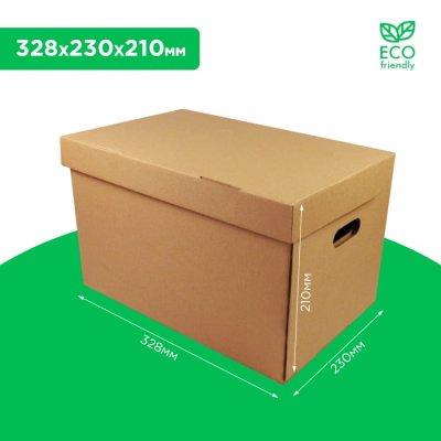 Коробка для продуктовых наборов 328*230*210 бурая