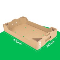 Лоток для ягід, фруктів, овочів 470*287*85 бурий