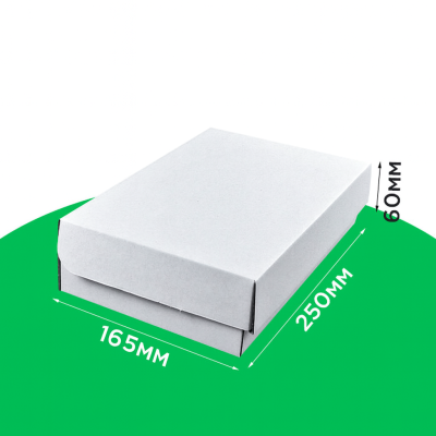 Коробка для пирогів, еклерів, тарти, брауні, вупі та макарон 250*165*60 біла