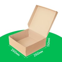 Коробка самосборная 250*250*110 мм бурая. GFR Коробка самосборная 250*250*110 мм бурая. GFR